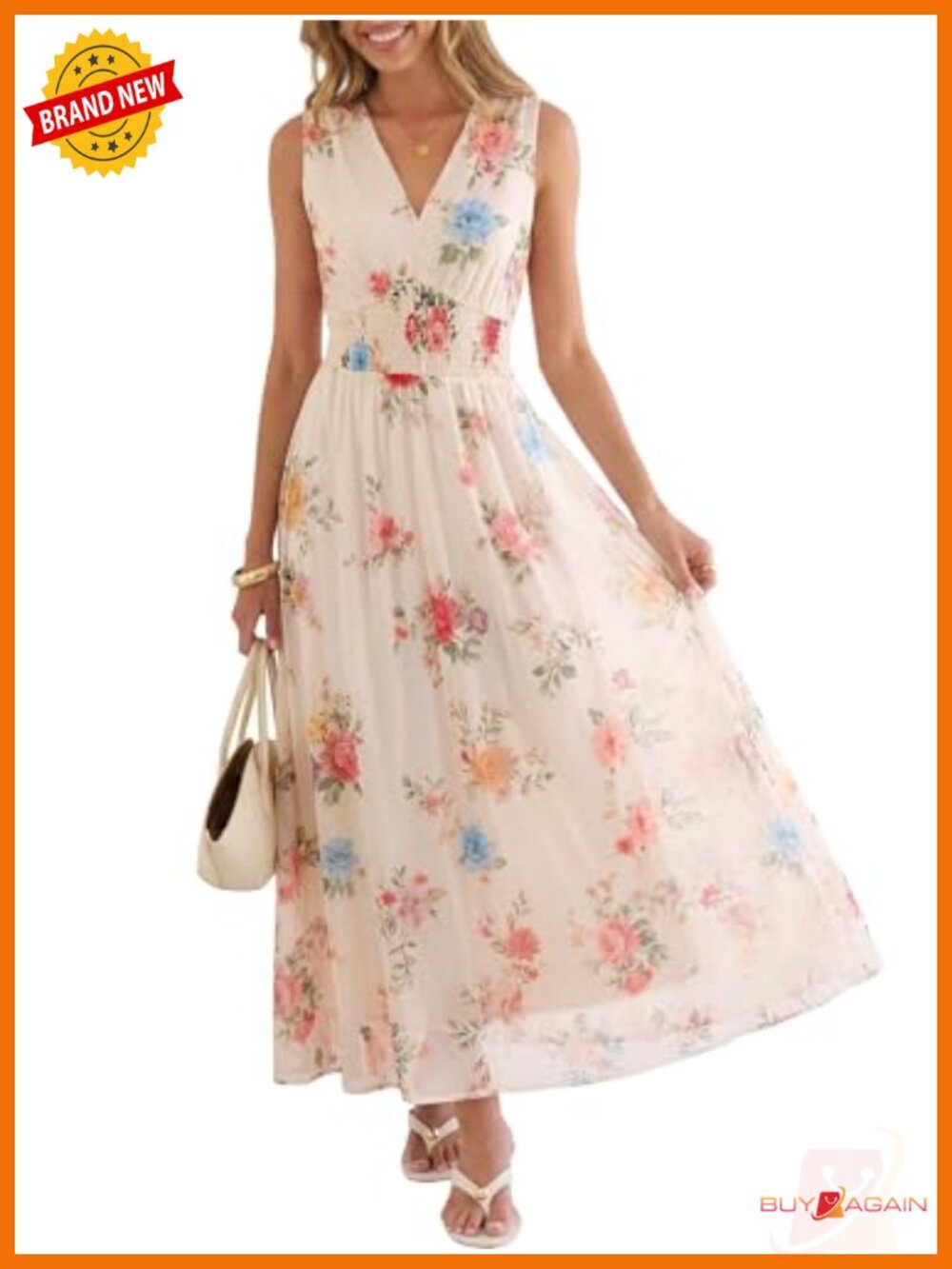 Women's Floral Tulle Maxi Dress Sleeveless A-Line Wedding Guest Dress